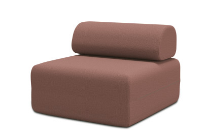 Fauteuil non convertible et modulable - Tissu lisse Terracotta