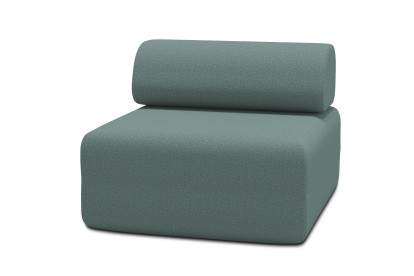 Fauteuil non convertible et modulable - Tissu lisse Vert