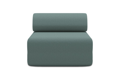 Fauteuil non convertible et modulable - Tissu lisse Vert