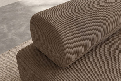 Fauteuil non convertible et modulable - Velours côtelé Taupe