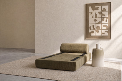 Fauteuil convertible et modulable, mousse écologique et assise ferme - Velours côtelé Vert