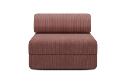 Fauteuil convertible et modulable, mousse écologique et assise ferme - Velours côtelé Rose
