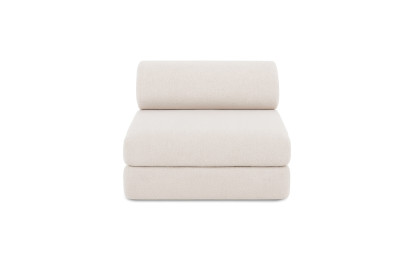 Fauteuil convertible et modulable, mousse écologique et assise ferme - Tissu extérieur Beige clair