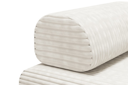 Fauteuil convertible et modulable, mousse écologique et assise ferme - Velours côtelé XL Blanc