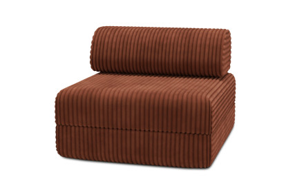 Fauteuil convertible et modulable, mousse écologique et assise ferme - Velours côtelé XL Terracotta