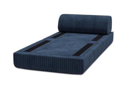 Fauteuil convertible et modulable, mousse écologique et assise ferme - Velours côtelé XL Bleu