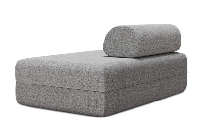 Canapé 2 places non convertible et modulable - Tissu tweed Gris