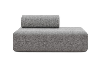 Canapé 2 places non convertible et modulable - Tissu tweed Gris