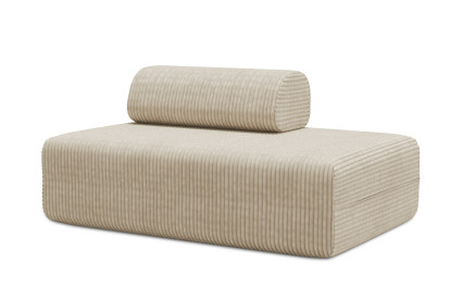 Canapé 2 places non convertible et modulable - Velours côtelé XL Beige