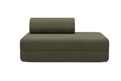 Canapé 2 places convertible et modulable, mousse écologique et assise ferme - Velours côtelé XL Vert
