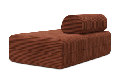 Canapé 2 places non convertible et modulable - Velours côtelé XL Terracotta