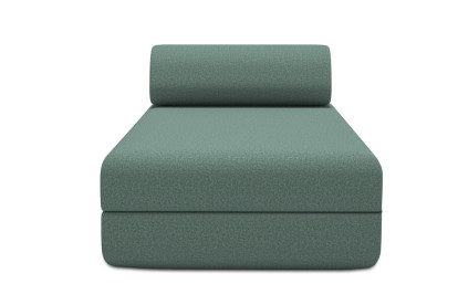 Méridienne convertible et modulable, mousse écologique et assise ferme  - Tissu lisse Vert