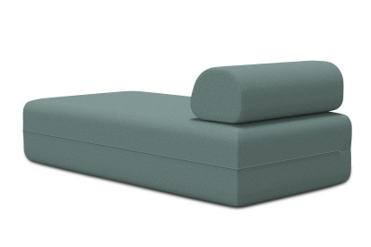 Méridienne non convertible et modulable - Tissu lisse Vert