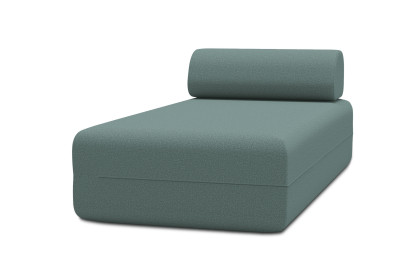 Méridienne non convertible et modulable - Tissu lisse Vert