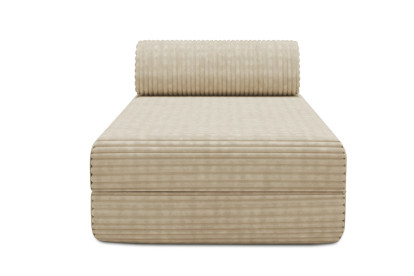 Méridienne convertible et modulable, mousse écologique et assise ferme  - Velours côtelé XL Beige