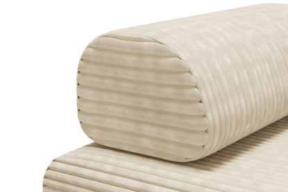 Méridienne convertible et modulable, mousse écologique et assise ferme  - Velours côtelé XL Beige