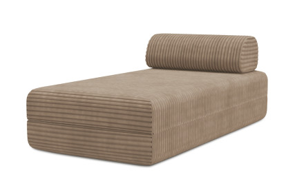 Méridienne convertible et modulable, mousse écologique et assise ferme  - Velours côtelé XL Marron