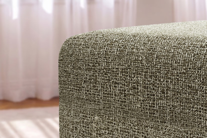 Pouf non convertible et modulable - Tissu tweed Vert