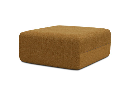Pouf non convertible et modulable - Tissu tweed Jaune