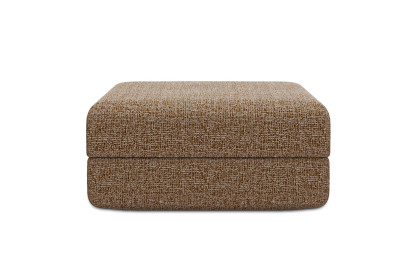 Pouf convertible et modulable, mousse écologique et assise ferme  - Tissu tweed Marron