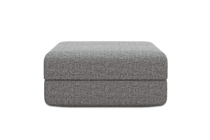 Pouf convertible et modulable, mousse écologique et assise ferme  - Tissu tweed Gris
