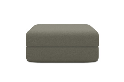 Pouf convertible et modulable, mousse écologique et assise ferme  - Tissu lisse Taupe