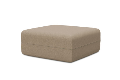 Pouf non convertible et modulable - Tissu lisse Marron