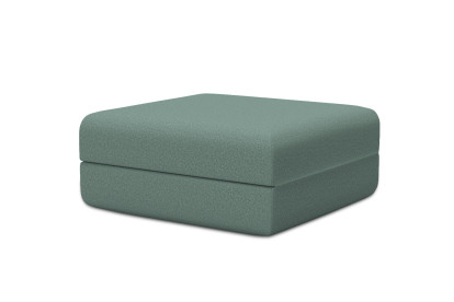 Pouf convertible et modulable, mousse écologique et assise ferme  - Tissu lisse Vert