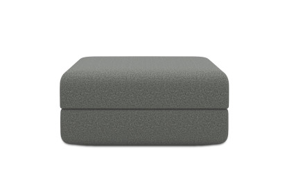 Pouf convertible et modulable, mousse écologique et assise ferme  - Tissu lisse Gris