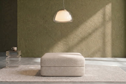 Pouf convertible et modulable, mousse écologique et assise ferme  - Velours côtelé Blanc