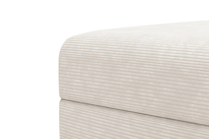 Pouf convertible et modulable, mousse écologique et assise ferme  - Velours côtelé Blanc