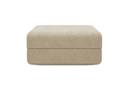Pouf convertible et modulable, mousse écologique et assise ferme  - Velours côtelé Beige
