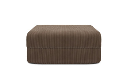 Pouf convertible et modulable, mousse écologique et assise ferme  - Velours côtelé Taupe