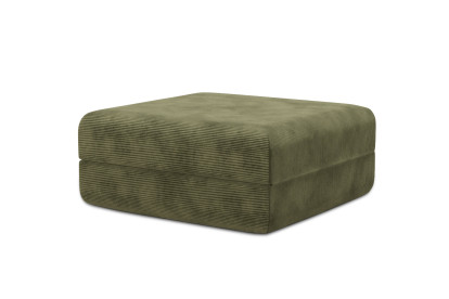 Pouf convertible et modulable, mousse écologique et assise ferme  - Velours côtelé Vert