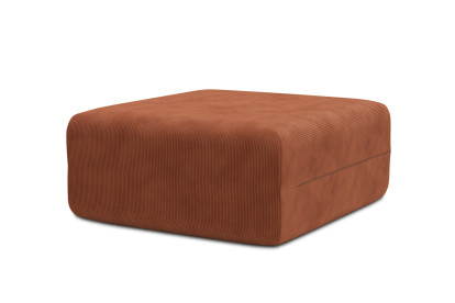 Pouf non convertible et modulable - Velours côtelé Terracotta