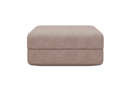 Pouf convertible et modulable, mousse écologique et assise ferme  - Velours côtelé Rose pâle