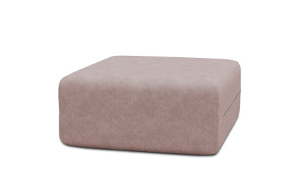 Pouf non convertible et modulable - Velours côtelé Rose pâle
