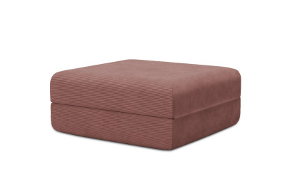 Pouf convertible et modulable, mousse écologique et assise ferme  - Velours côtelé Rose