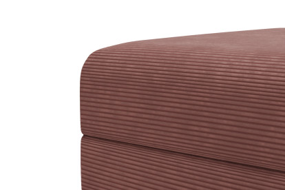 Pouf convertible et modulable, mousse écologique et assise ferme  - Velours côtelé Rose