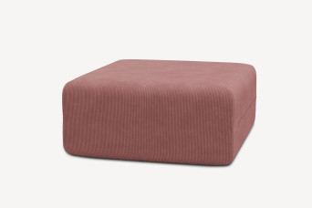 Pouf non convertible et modulable - Velours côtelé Rose