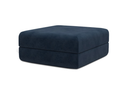 Pouf convertible et modulable, mousse écologique et assise ferme  - Velours côtelé Bleu
