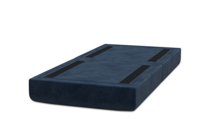 Pouf convertible et modulable, mousse écologique et assise ferme  - Velours côtelé Bleu