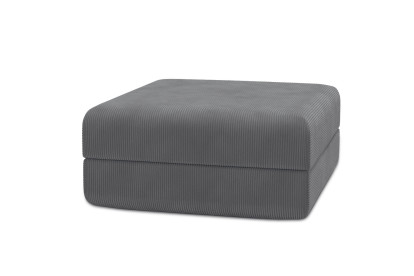 Pouf convertible et modulable, mousse écologique et assise ferme  - Velours côtelé Gris