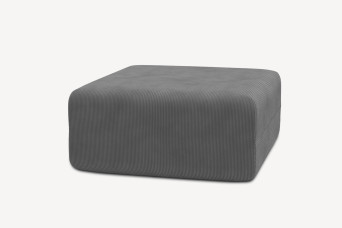 Pouf non convertible et modulable - Velours côtelé Gris