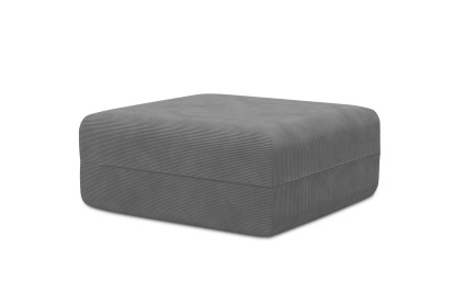 Pouf non convertible et modulable - Velours côtelé Gris