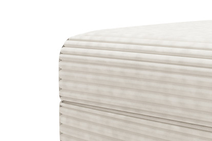 Pouf convertible et modulable, mousse écologique et assise ferme  - Velours côtelé XL Blanc