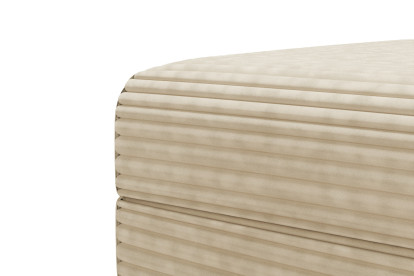 Pouf convertible et modulable, mousse écologique et assise ferme  - Velours côtelé XL Beige