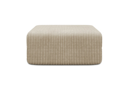 Pouf non convertible et modulable - Velours côtelé XL Beige