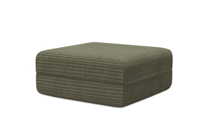 Pouf convertible et modulable, mousse écologique et assise ferme  - Velours côtelé XL Vert