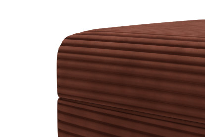 Pouf convertible et modulable, mousse écologique et assise ferme  - Velours côtelé XL Terracotta